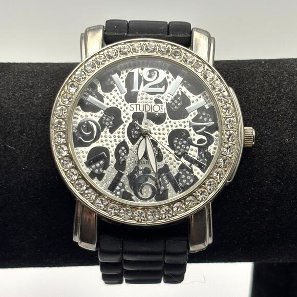Silver Leopard Print Men's Watch - Picture 2 of 5